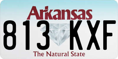 AR license plate 813KXF