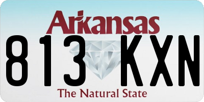 AR license plate 813KXN