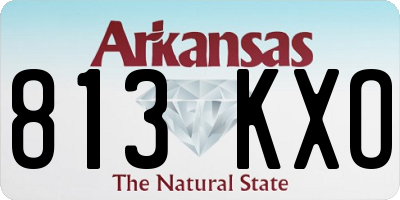 AR license plate 813KXO