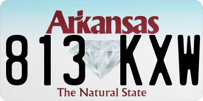 AR license plate 813KXW