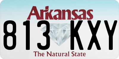 AR license plate 813KXY