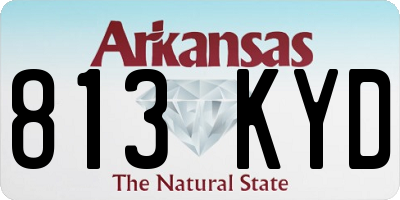 AR license plate 813KYD