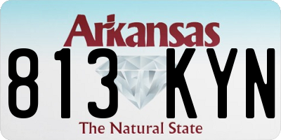 AR license plate 813KYN