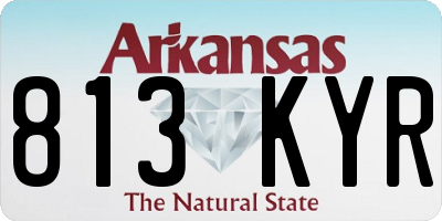 AR license plate 813KYR