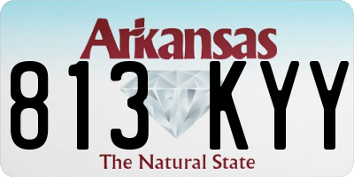 AR license plate 813KYY