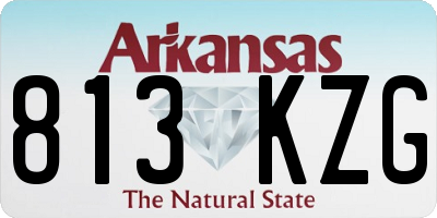 AR license plate 813KZG