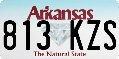 AR license plate 813KZS