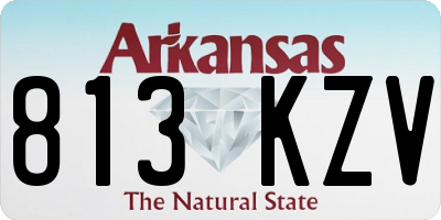 AR license plate 813KZV