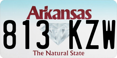 AR license plate 813KZW