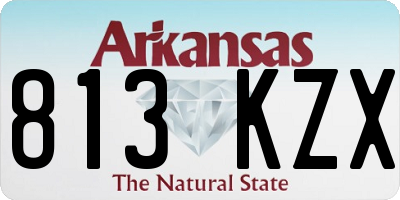 AR license plate 813KZX