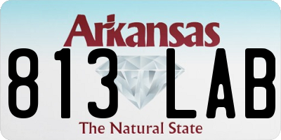 AR license plate 813LAB