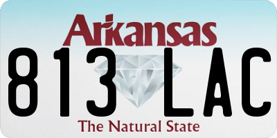 AR license plate 813LAC
