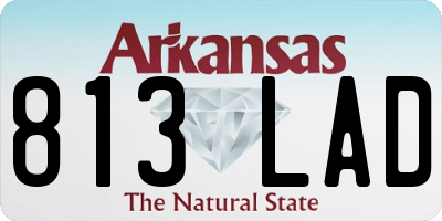 AR license plate 813LAD