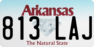 AR license plate 813LAJ