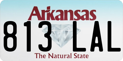 AR license plate 813LAL