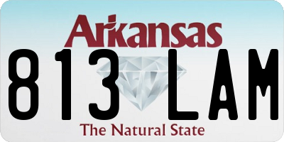 AR license plate 813LAM