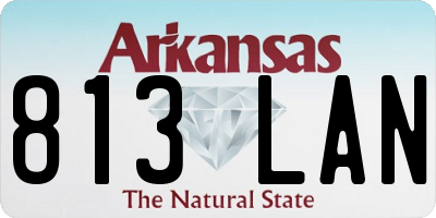 AR license plate 813LAN