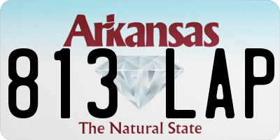 AR license plate 813LAP