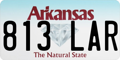 AR license plate 813LAR