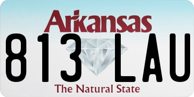 AR license plate 813LAU