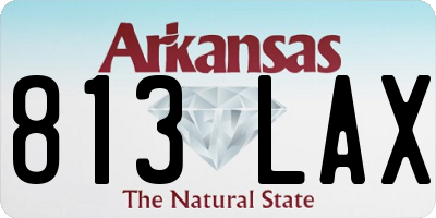 AR license plate 813LAX