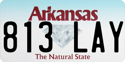 AR license plate 813LAY