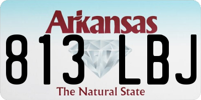 AR license plate 813LBJ