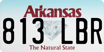 AR license plate 813LBR