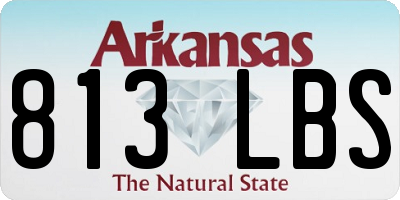 AR license plate 813LBS