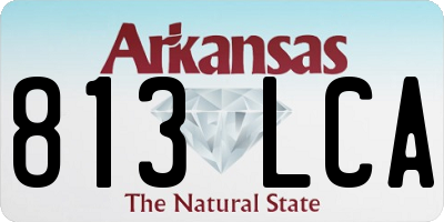 AR license plate 813LCA