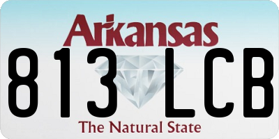 AR license plate 813LCB