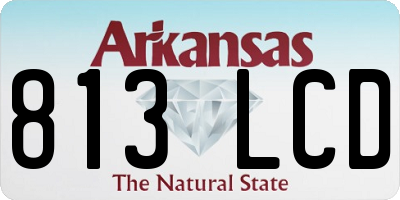 AR license plate 813LCD