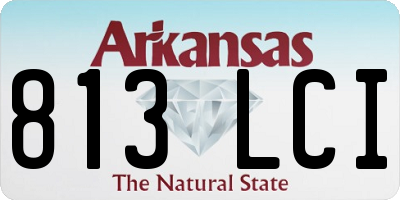 AR license plate 813LCI