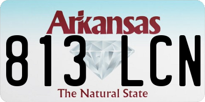 AR license plate 813LCN