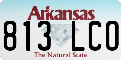AR license plate 813LCO