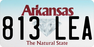 AR license plate 813LEA