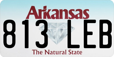 AR license plate 813LEB