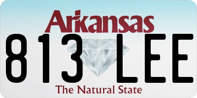 AR license plate 813LEE