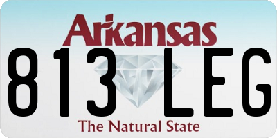 AR license plate 813LEG
