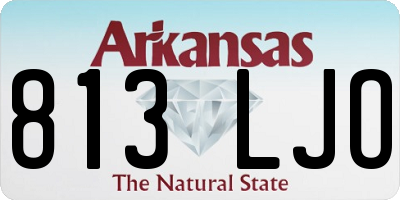 AR license plate 813LJO