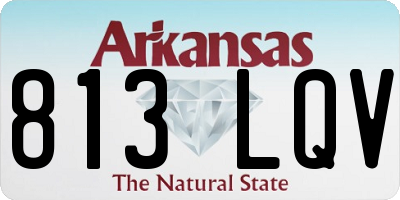 AR license plate 813LQV