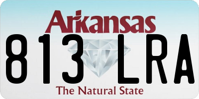 AR license plate 813LRA