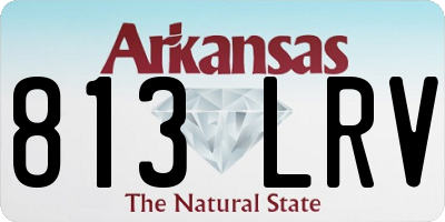 AR license plate 813LRV