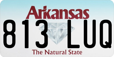 AR license plate 813LUQ