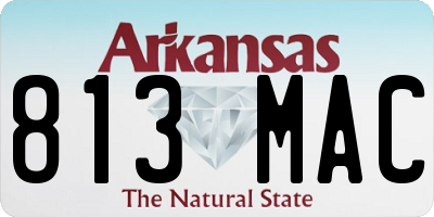 AR license plate 813MAC