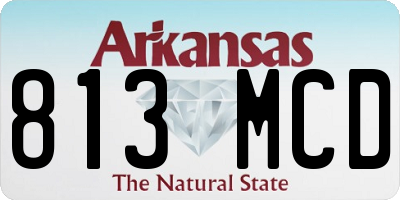 AR license plate 813MCD