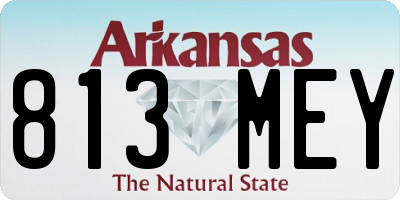 AR license plate 813MEY