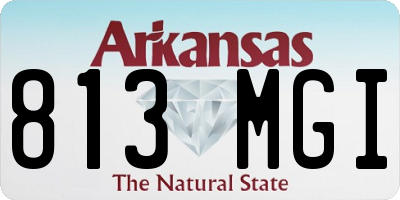 AR license plate 813MGI