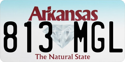 AR license plate 813MGL