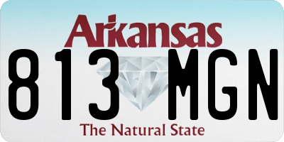 AR license plate 813MGN